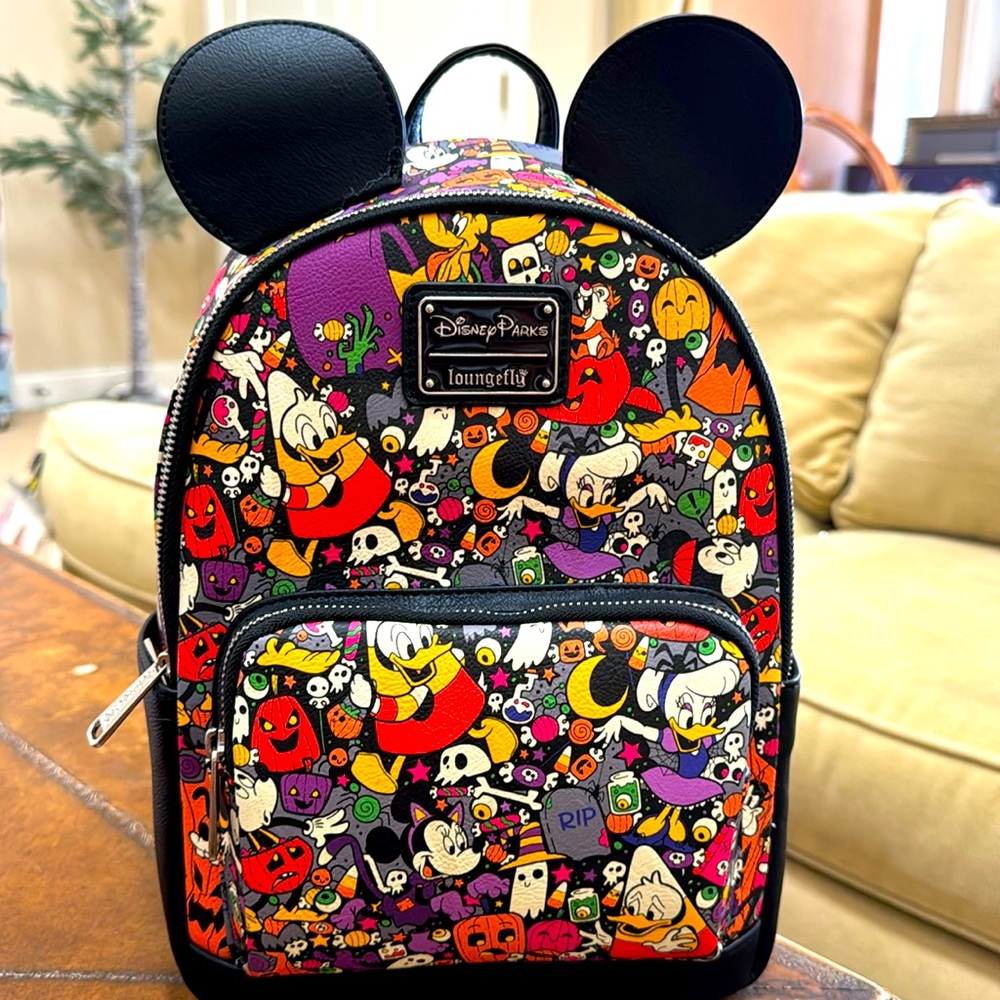 Disney book bag Halloween with matching headbands
